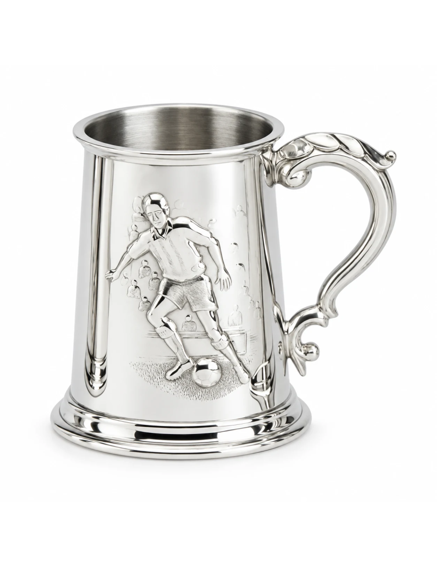 Personalised Football Pewter Tankard 1 Pint | Pewter World
