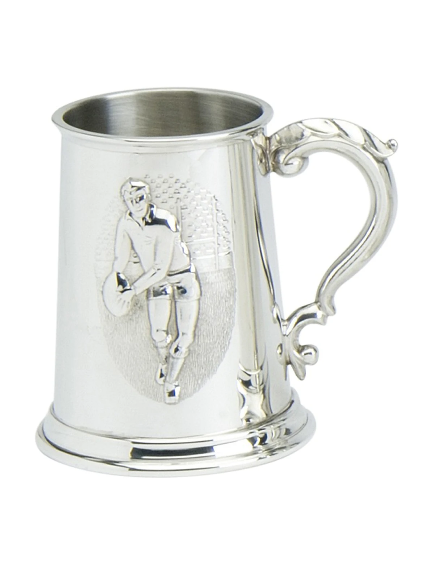 Personalised Rugby Pewter Tankard 1 Pint | Pewter World