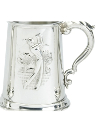 Personalised Golfer Pewter Tankard 1 Pint | Pewter World