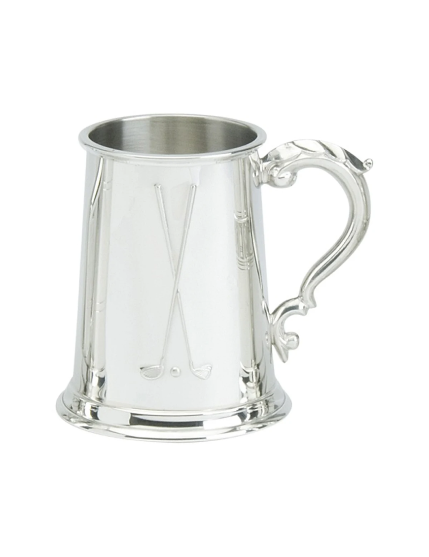 Personalised Golf Pewter Tankard 1 Pint | Pewter World