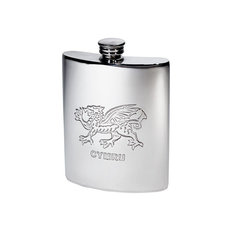 Welsh Dragon Kidney Hip Flask