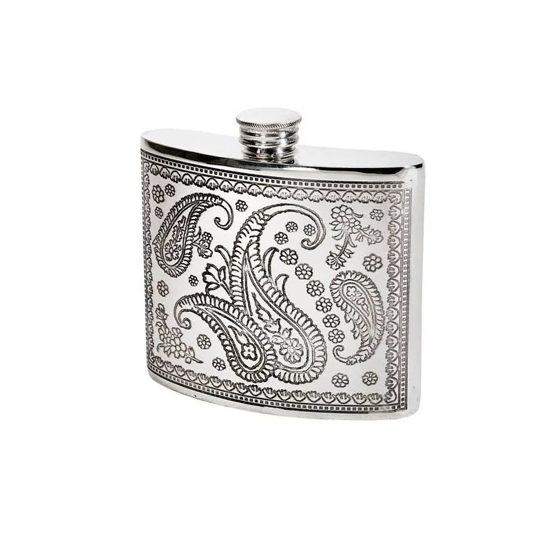 Paisley Style Kidney Hip Flask Paisley Style Kidney Hip Flask