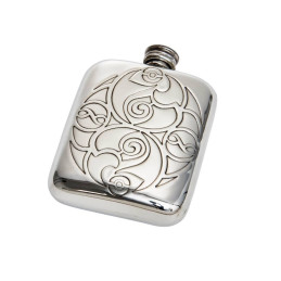 Celtic Spirals Pocket Flask