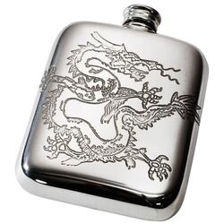 Chinese Dragon Pocket Flask