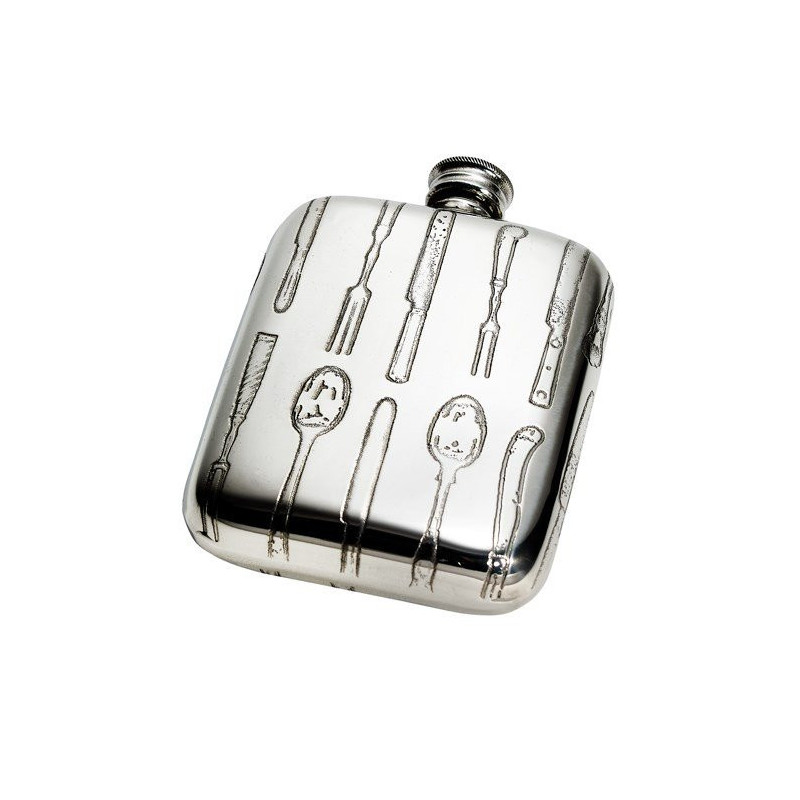Knife Fork Spoon Pocket Flask 4oz