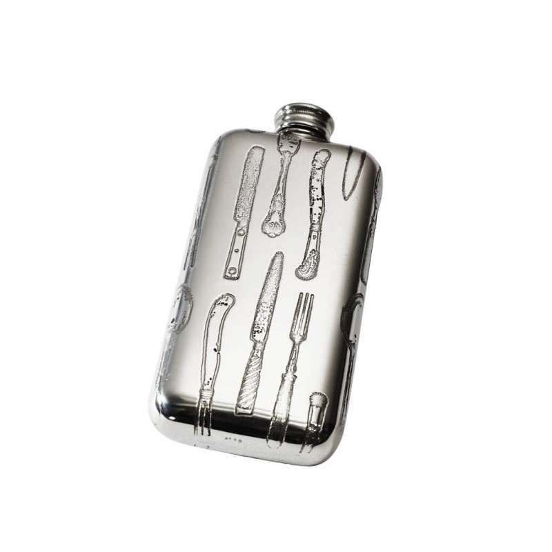 Knife Forks Spoon Pocket Flask 3oz