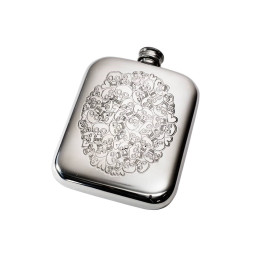 Skull Heart Cluster Pocket Flask