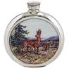 Grouse Round Picture Flask