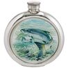 Salmon Round Picture Flask