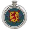 Thistle and Rampant Lion Round Picture Flask