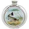 Trout Round Picture Flask
