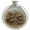 Woodcock Round Picture Flask