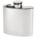 Plain Kidney Pewter Hip Flask With Captive Top 4oz
