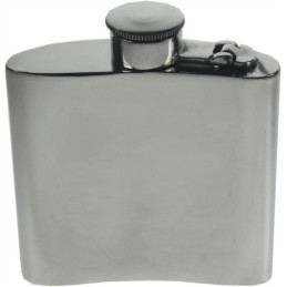Plain Kidney Hip Flask With Captive Top 4oz