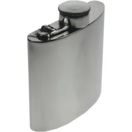 Plain Kidney Hip Flask With Captive Top 4oz