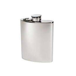 Plain Kidney Hip Flask With Captive Top 6oz