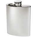 Plain Kidney Pewter Hip Flask With Captive Top 6oz