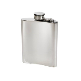 Plain Kidney Hip Flask With Captive Top 6oz