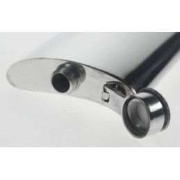 Plain Kidney Hip Flask With Captive Top 8oz