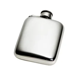 Plain Pocket Flask With Captive Top 4oz