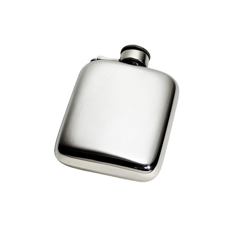 Plain Pocket Flask With Captive Top 4oz