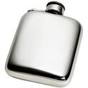 Plain Pocket Pewter Flask With Captive Top 4oz