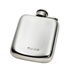 Plain Pocket Flask With Captive Top 4oz