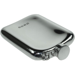 Plain Pocket Flask With Captive Top 6oz