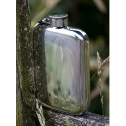 Plain Pocket Flask With Captive Top 6oz